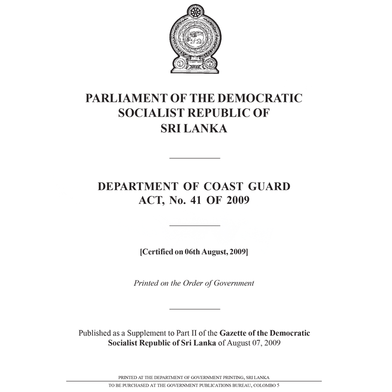 sri lanka coast guard act